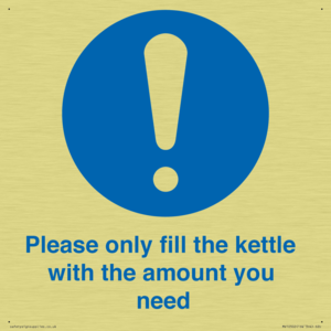 Please only fill the kettle with the amount you need